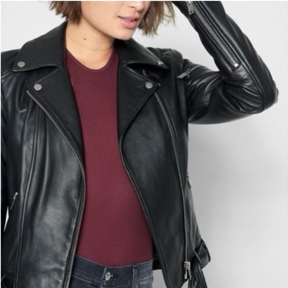 7 For All Mankind Leather Jacket - Picture 7 of 9